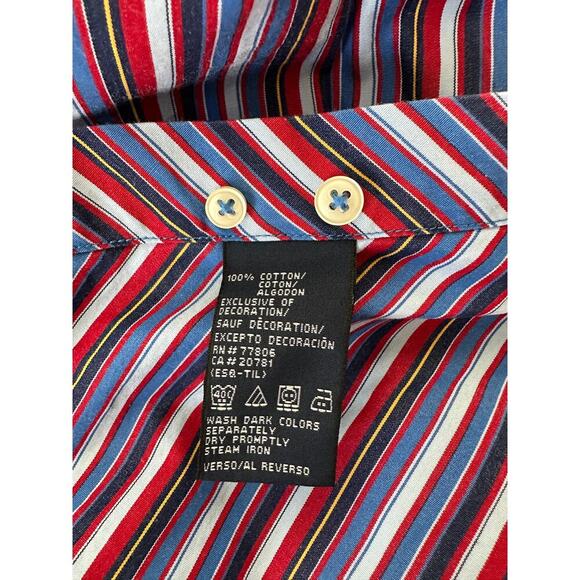 Vintage Tommy Hilfiger Striped Dress Shirt Y2k sz Large - Picture 5 of 5